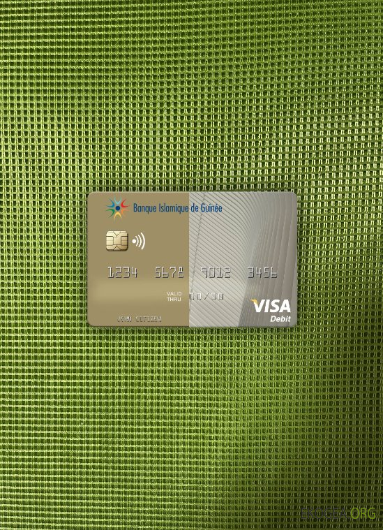 Guinée Banque Islmaique de Guinée carte de débit visa photolook recto